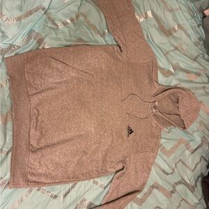 Men’s Adidas Heather Gray Pullover Hoodie- Size L
